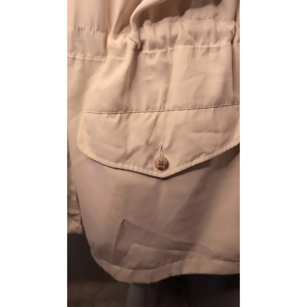 Ralph Lauren White Hooded Utility Jacket Small Anorak